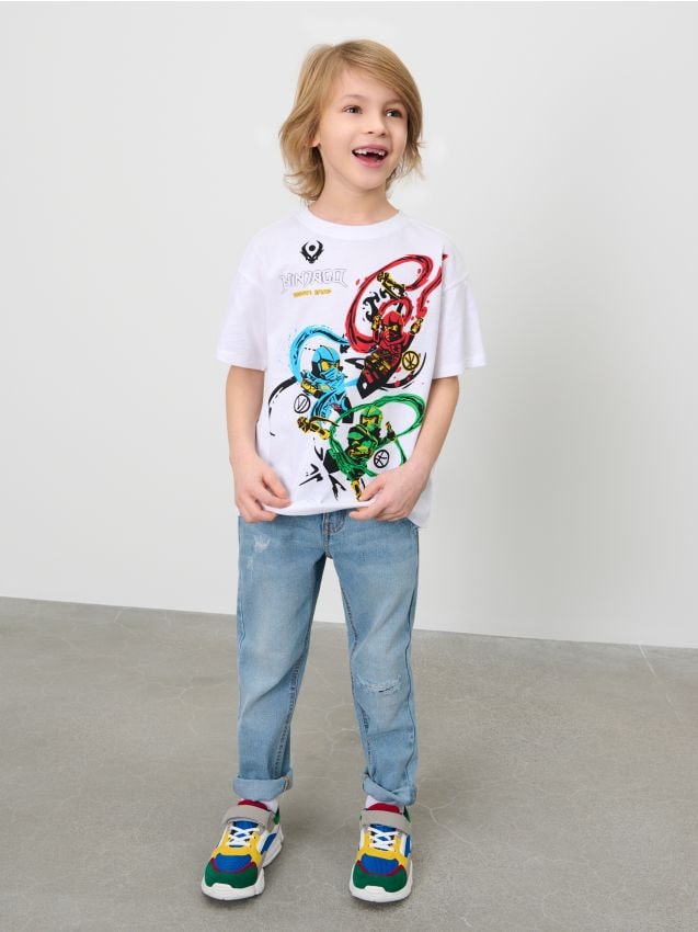 Sinsay - Tricou cu mânecă scurtă Ninjago - alb