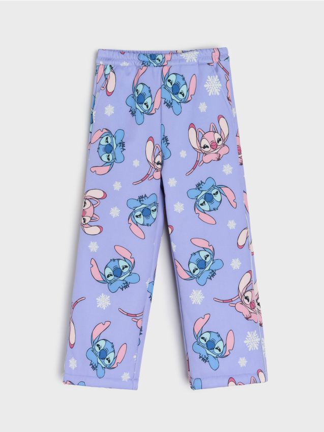 Sinsay - Pantaloni de iarnă căptușiți cu elemente reflectorizante Stitch - light blue