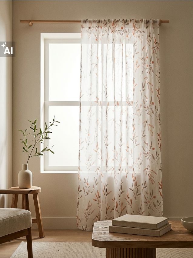 Sinsay - Perdea pe bandă cu motiv de toamnă - multicolor