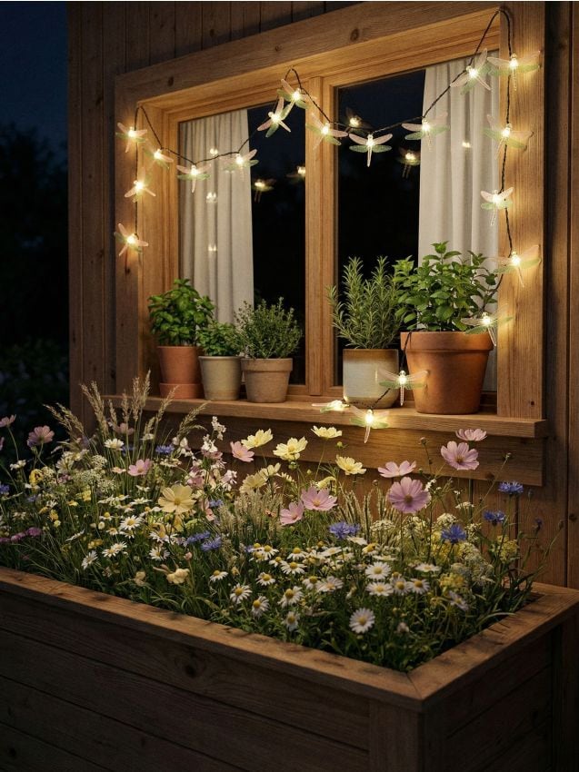 Sinsay - Ghirlandă LED solară pentru grădină cu motiv de libelule - multicolor