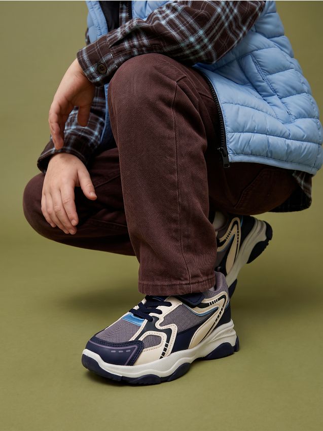 Sinsay - Sneakers din imitație de piele cu plasă - altele