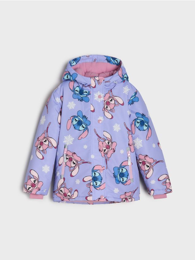 Sinsay - Jachetă puffer cu glugă Stitch - light blue