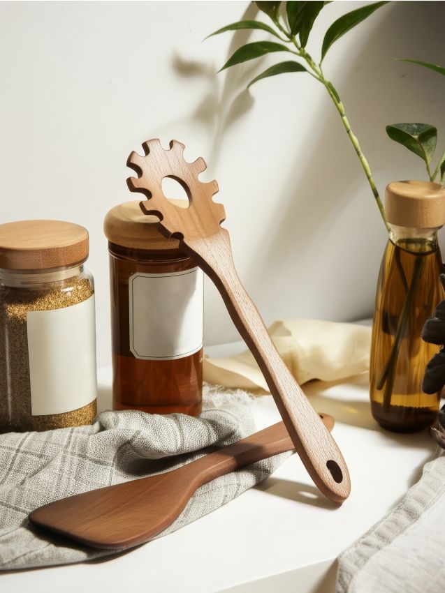 Sinsay - Set de 2 spatule pentru salată - bej