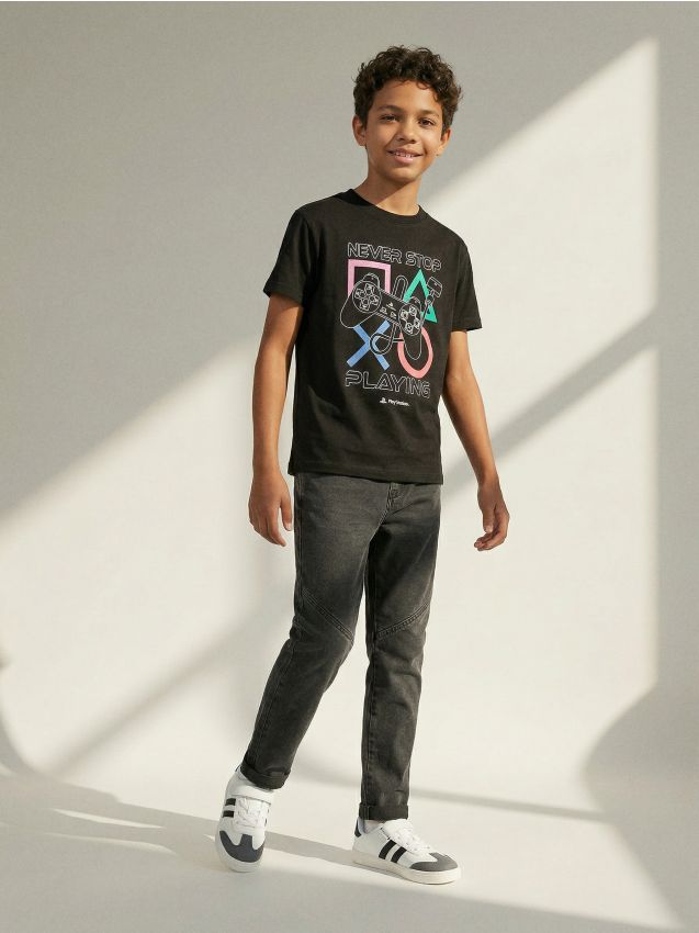 Sinsay - Tricou Playstation - negru