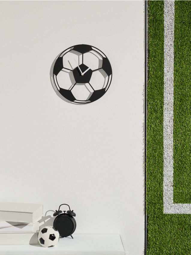 Sinsay - Ceas de perete cu motiv de minge - negru