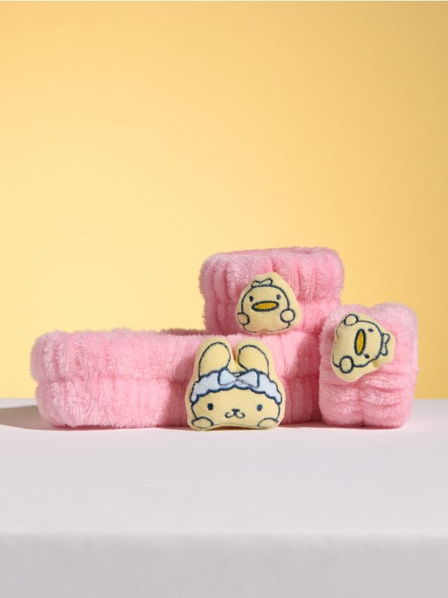 Sinsay - Bentite cosmetice pentru cap și încheieturi PomPomPurin - roz-pastel