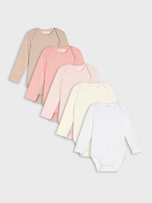 Sinsay - Bavlnené body 5-pack - biela