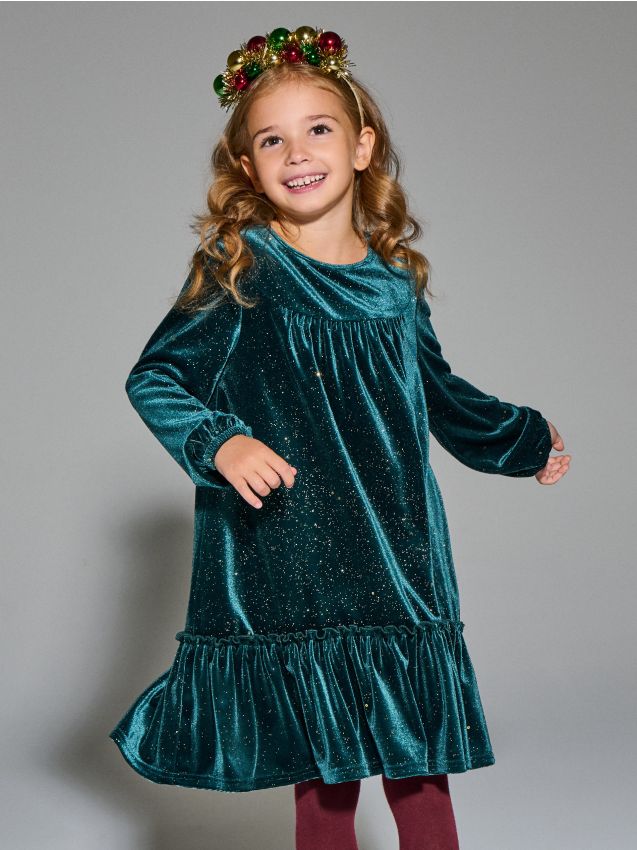 Sinsay - Šaty babydoll - tmavozelená