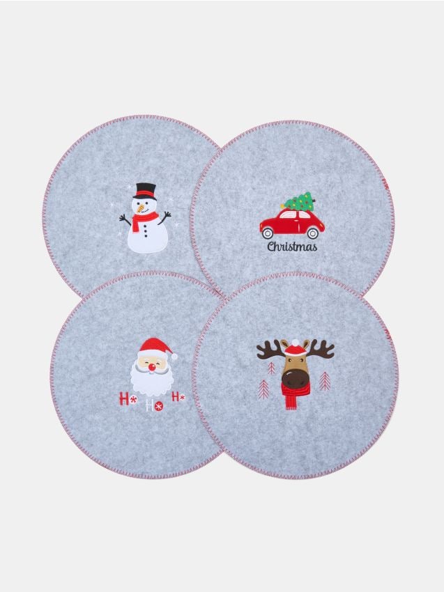 Sinsay - Prestierania na stôl so sviatočným motívom 4 pack - viacfarebná