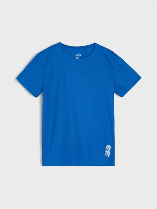 Sinsay - Tricou sport cu imprimeu reflectorizant Active - albastru