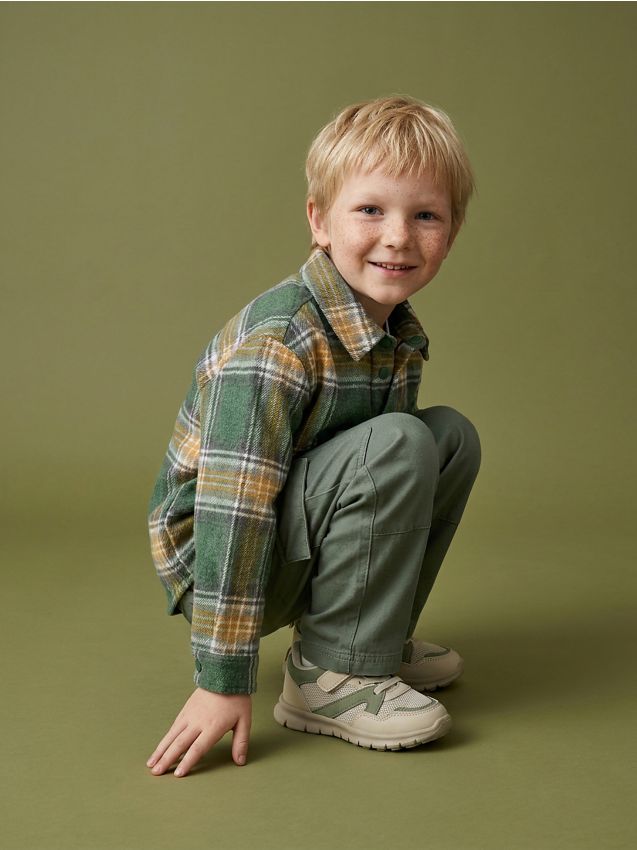 Sinsay - Sneakers din imitație de piele cu plasă - bej