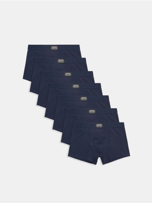 Sinsay - Bawełniane bokserki classic 7 pack - granatowy