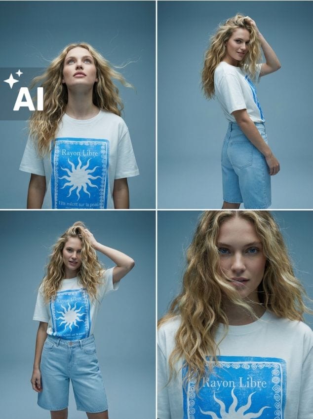 Sinsay - Tricou din bumbac cu imprimeu pe spate - crem