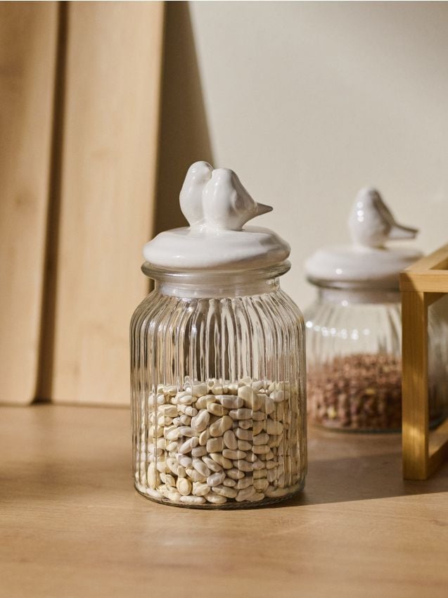 Sinsay - Borcan pentru alimente cu capac - clear