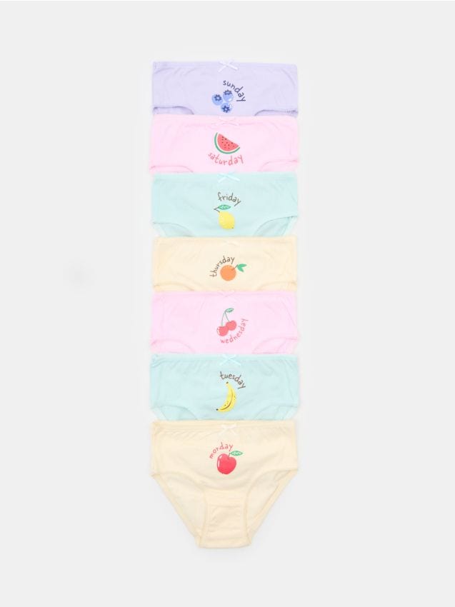 Sinsay - Chiloți tip bikini 7 pack - multicolor