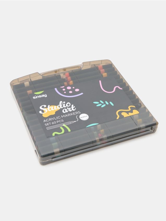 Sinsay - Set de markere acrilice 60 pack - multicolor