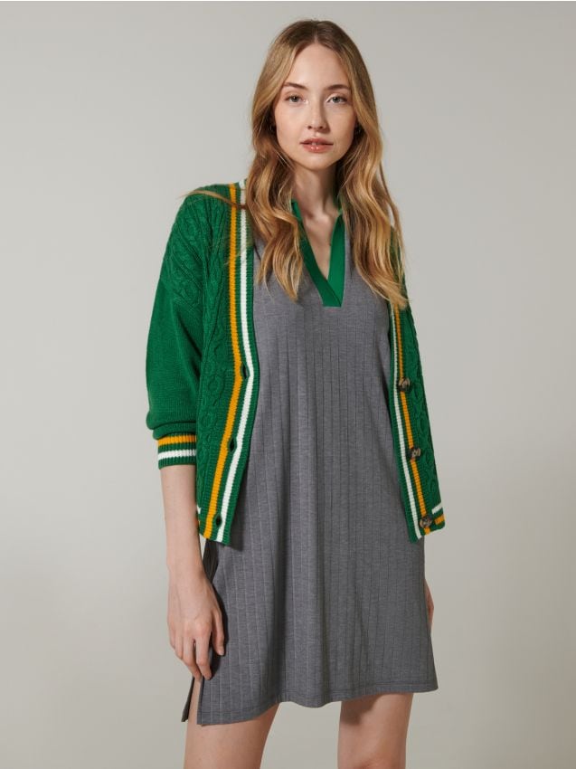 Rochie mini cu guler - SINSAY