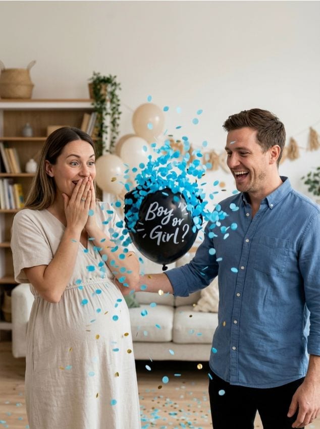 Sinsay - Balon pentru gender reveal cu confetti albastre - albastru-pal