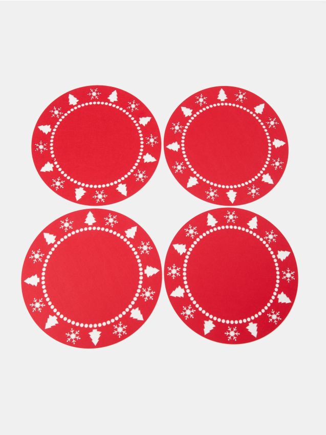 Sinsay - Prestierania na stôl so sviatočným motívom 4 pack - červená