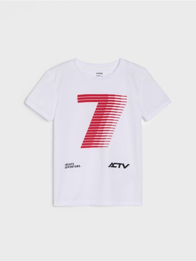 Sinsay - Tricou sportiv din material uscat rapid Active - alb