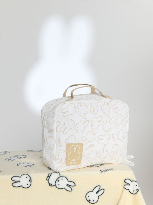 Organizer in tessuto con manici Miffy - panna