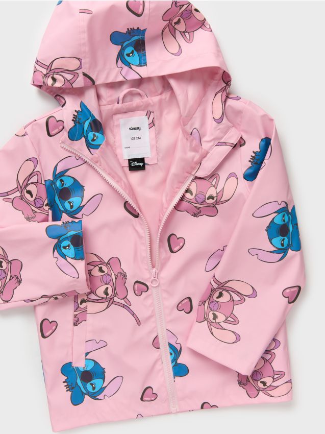 Płaszcz zapinany na zamek z kapturem Stitch