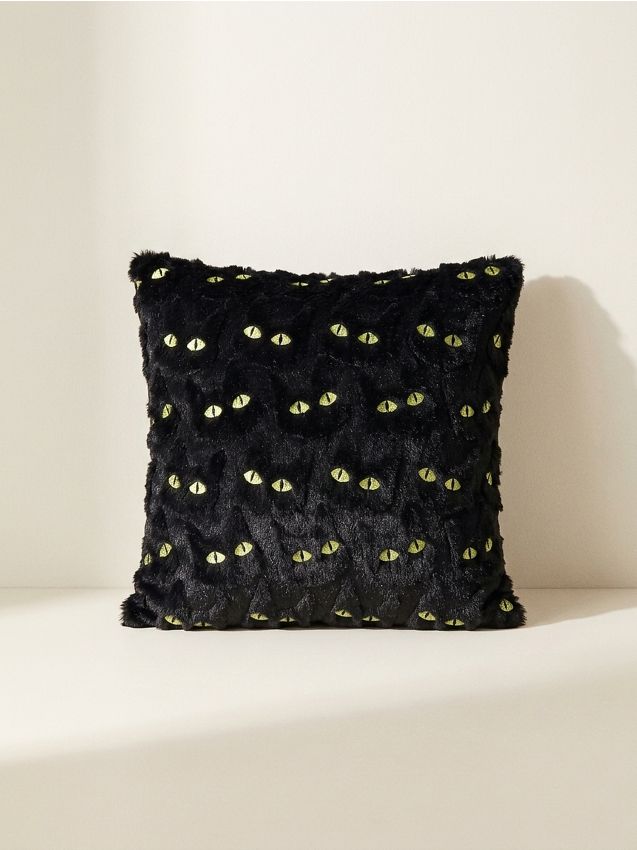 Sinsay - Husă decorativă pentru pernă cu motiv de pisici - negru