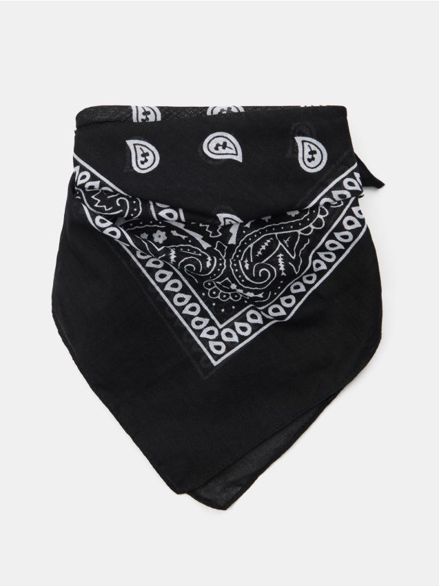 Sinsay - B bandană din bumbac cu model paisley - negru