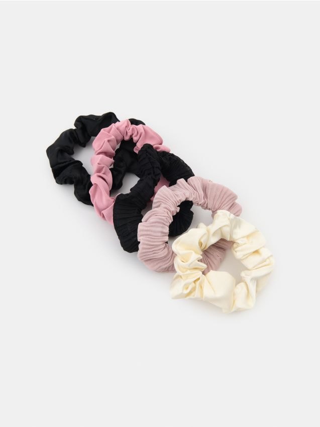 Sinsay - Elastice de păr scrunchie 5 pack - multicolor