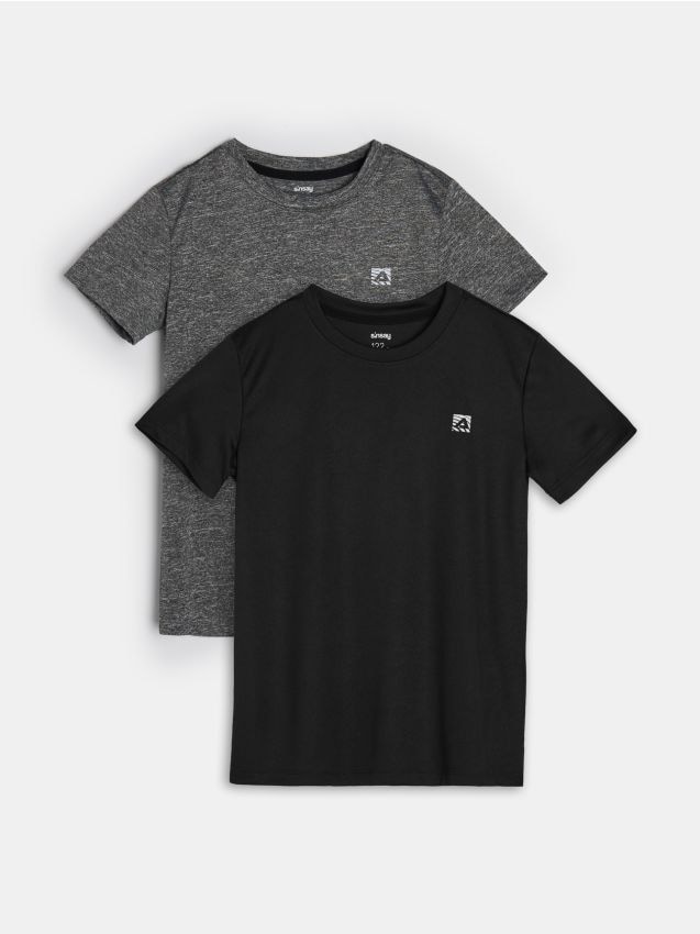 Sinsay - Tricouri sport 2 pachet - gri-neutru