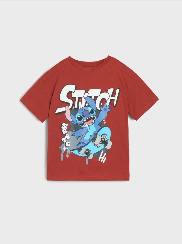 Sinsay Sinsay - Μπλούζα Stitch - burgundy