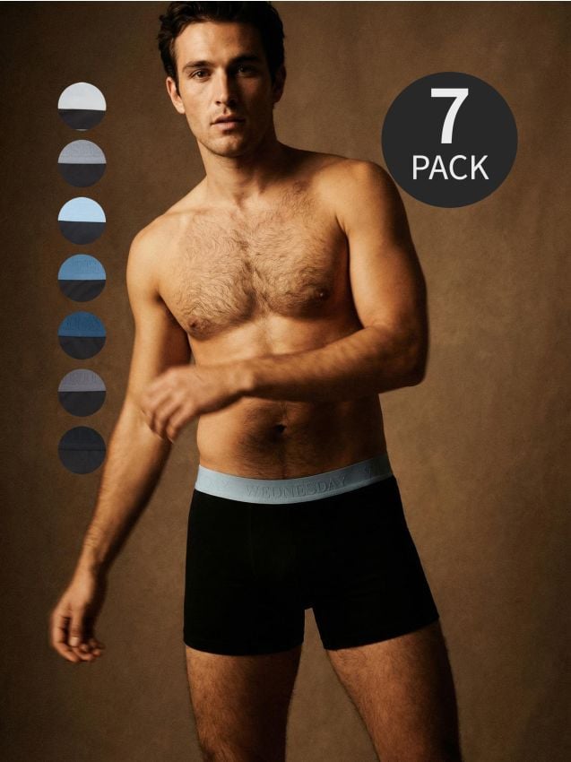 Sinsay - Boxeri OEKO-TEX set de 7 - negru