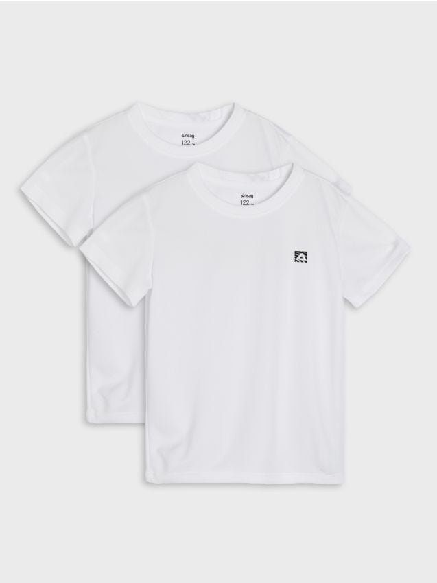 Sinsay - Tricouri sport 2 pachet - alb