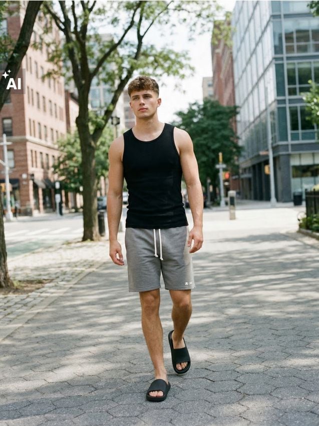 Sinsay - Pantaloni scurți de trening slim fit cu șnur - gri deschis