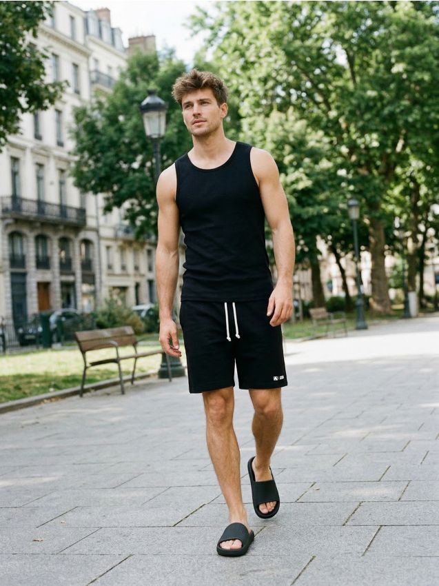 Sinsay - Pantaloni scurți slim - negru