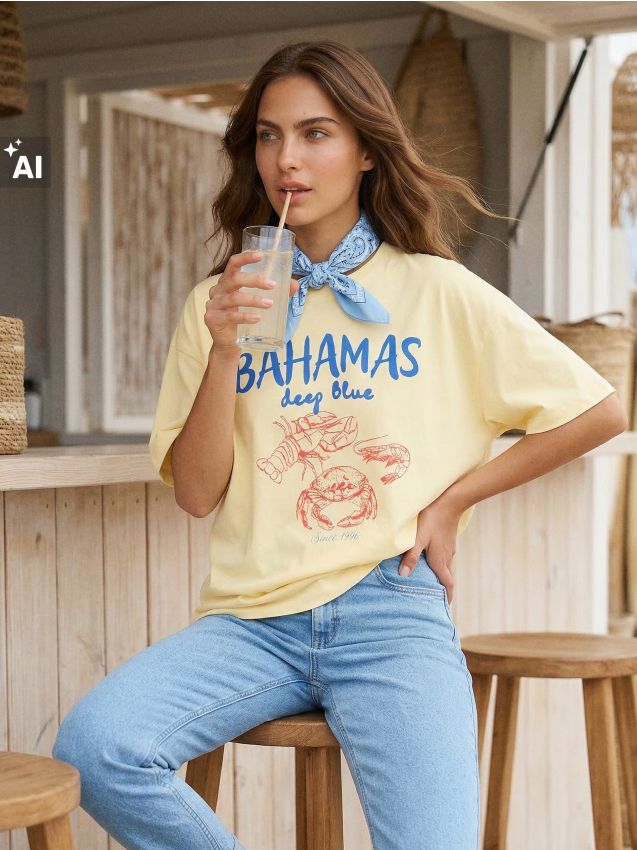 Sinsay - Tricou cu mânecă scurtă - galben-deschis
