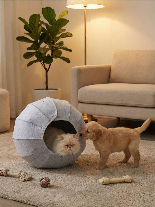 Sinsay - Pat modular pentru pisici - gri deschis