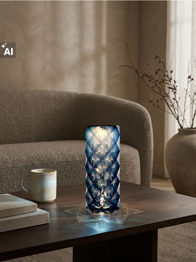 Sinsay - Lampă decorativă LED cu relief geometric - negru