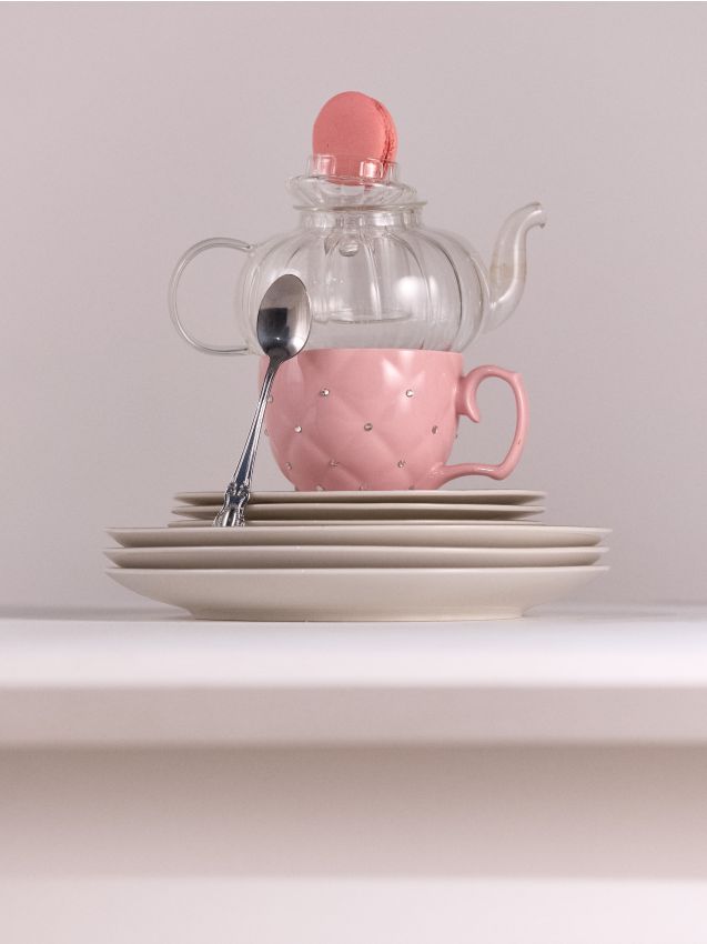 Sinsay - Hrnček s kamienkami - ružová