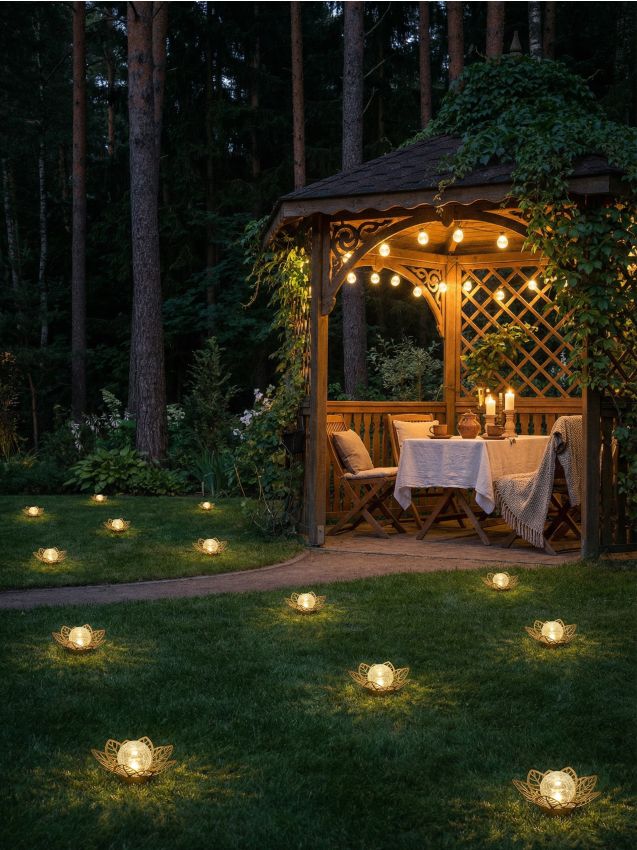 Sinsay - Lampă solară LED de grădină în formă de floare - auriu