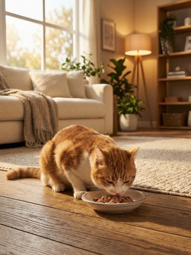 Sinsay - Bol ceramic pentru pisică cu urechi - gri deschis