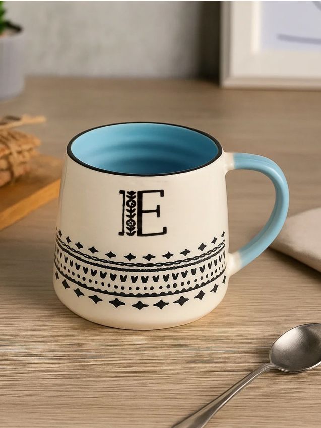 Sinsay - Kamenný hrnček s písmenom - svetlomodrá