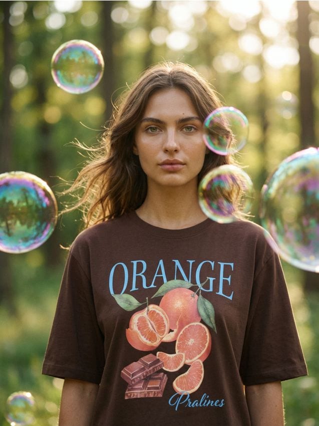 Sinsay - Tricou din bumbac cu imprimeu fructe - maro