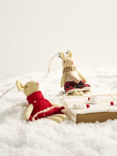 Weihnachtsdekoration in Form einer Maus
