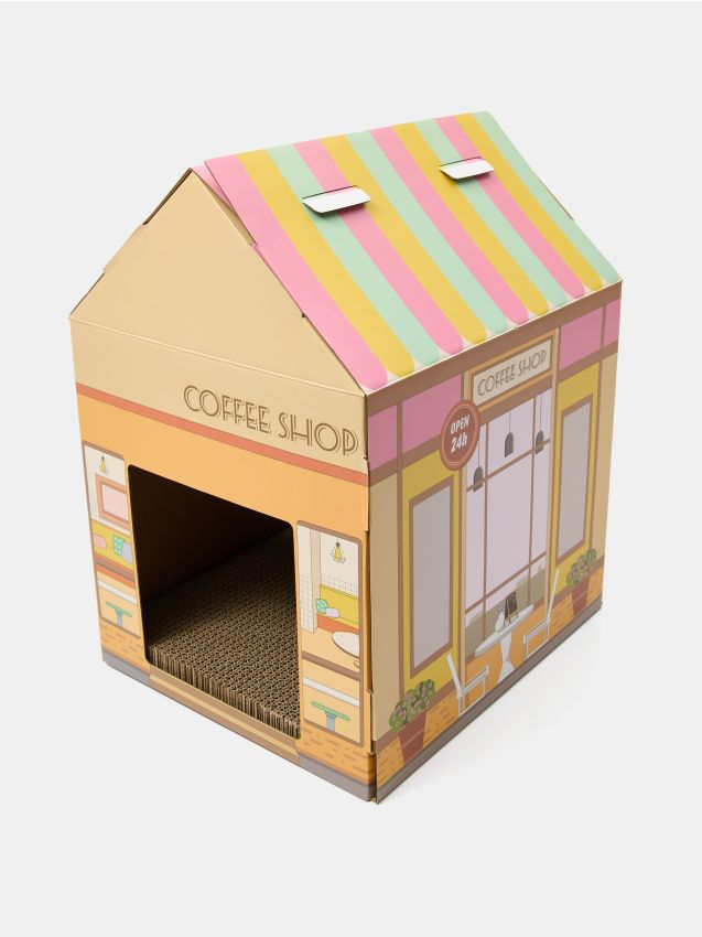 Sinsay - Căsuță din carton pentru pisici cu zgârie-nori - multicolor