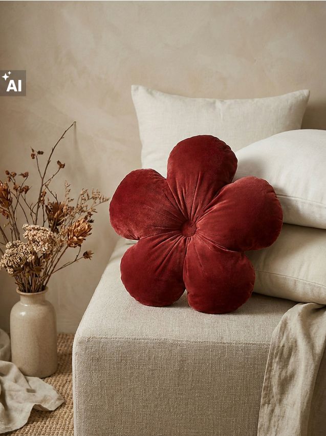 Sinsay - Pernă decorativă în formă de floare - roșu