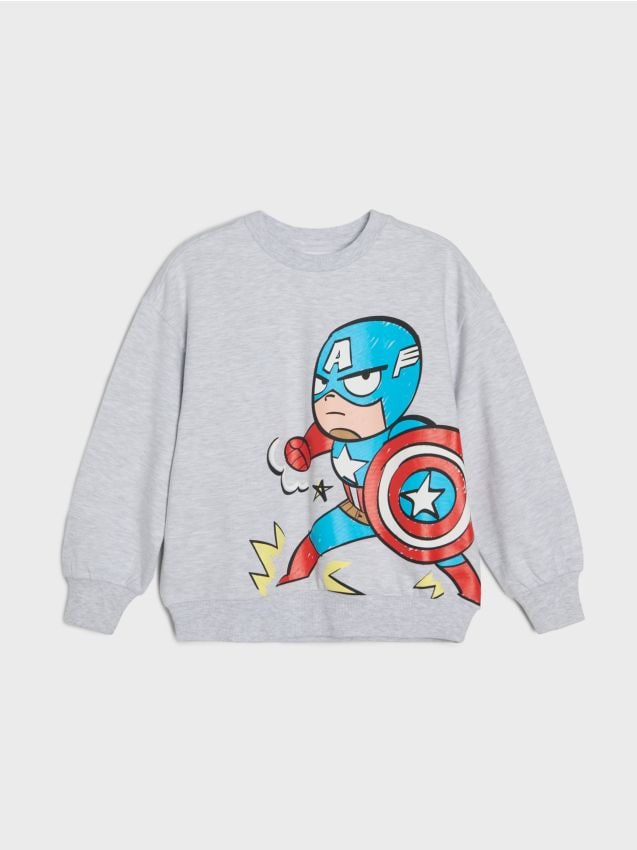 Sinsay - Bluză sport cu Marvel - gri deschis