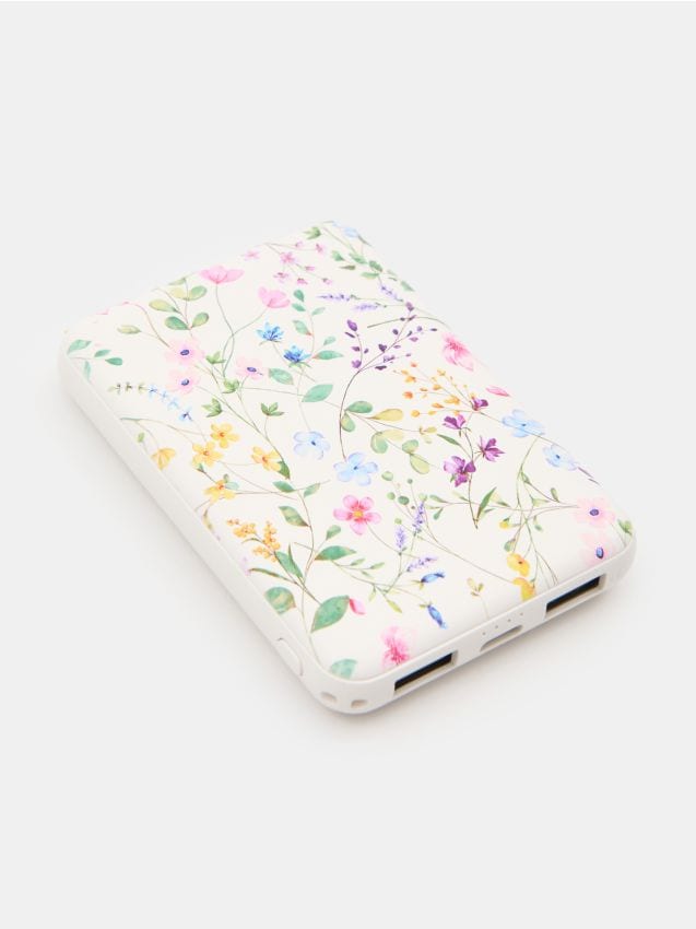 Sinsay - Power bank cu motiv floral - multicolor