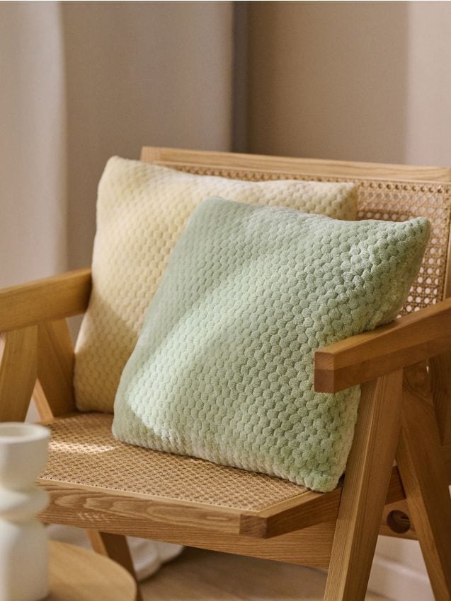 Sinsay - Pernă cu model în relief - verde-pal