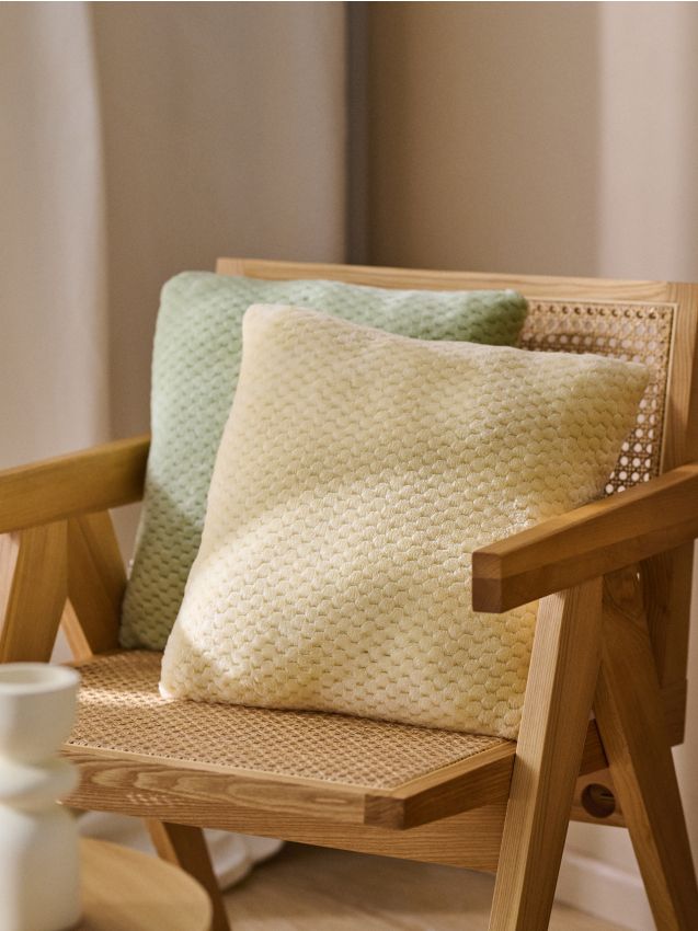 Sinsay - Pernă cu model în relief - galben-deschis